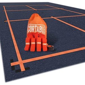 Cortable Temporary Pickleball Court Lines - The Original - Portable Pickleball Court Marking Kit, Lines for Court Outdoor or Indoor, Pickle Ball Court Dimensions, No Measuring Needed, Net Not Included