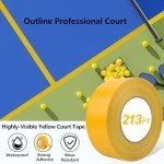COKSDUPID 213FT Pickleball Court Tape, Quick to Mark A Complete Pickleball Court, 2'' x 213FT Court Marking Tape for Indoor & Outdoor Use