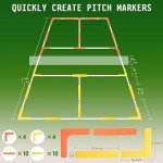 Hikeen Court Lines Marker Kit Anti-Wind-Resistant Throw Down Markers 28pcs, Pickleball Net Court for Indoor Court