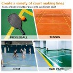 COKSDUPID 213FT Pickleball Court Tape, Quick to Mark A Complete Pickleball Court, 2'' x 213FT Court Marking Tape for Indoor & Outdoor Use