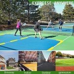 Hikeen Court Lines Marker Kit Anti-Wind-Resistant Throw Down Markers 28pcs, Pickleball Net Court for Indoor Court