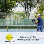 Furlihong 3802PBH Pickleball Machine, Adjustable Speed & Angles, Pickleball Launcher with Auto Swing Base, Powered by Power Bank/Batteries/AC Power, for All-Level Training