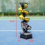 Furlihong 3802PBH Pickleball Machine, Adjustable Speed & Angles, Pickleball Launcher with Auto Swing Base, Powered by Power Bank/Batteries/AC Power, for All-Level Training