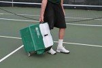 Pickleball Tutor Plus Model. Variable TOPSPIN and Backspin. Made in USA by #1 Pickleball Machine Company.