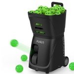 PPsmart App-Controlled Pickleball Launcher: Advanced Battery Power, Versatile Speed Settings, High-Capacity for Comprehensive Skill Enhancement (Black)