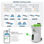 PPsmart App-Controlled Pickleball Launcher: Advanced Battery Power, Versatile Speed Settings, High-Capacity for Comprehensive Skill Enhancement (Black)