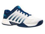 K-Swiss Men's Express Light Pickleball Shoe, Blue Opal/Blanc De Blanc/Cyan Blue, 10 M