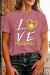 LBP Women Pickleball Shirt Love Pickball T-Shirt Pickleball Lover Player Tee Tops Pink