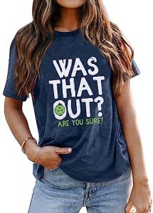Pickleball Shirts for Women Pickleball Graphic T-Shirt was That Out Letter Print Shirt Summer Short Sleeve Tee Tops Dark Blue
