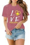 LBP Women Pickleball Shirt Love Pickball T-Shirt Pickleball Lover Player Tee Tops Pink