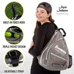 Franklin Sports Pickleball Bag - Men's and Women's Backpack - Official Adjustable Sling Bag of U.S Open Pickleball Championships - Gray/Gray