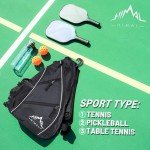Himal Pickleball Bag-Adjustable Pickleball,Tennis,Racketball Sling Bag-Pickleball Backpack with Water Bottle Holder for Men (black)