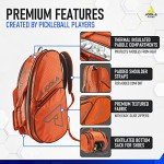 JOOLA Tour Elite Pickleball Bag – Backpack & Duffle Bag for Paddles & Pickleball Accessories – Thermal Insulated Pockets Hold 4+ Paddles - Includes Fence Hook Orange/Gray