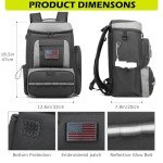 HAMBOLY Pickleball Bag for Men & Women, Pickleball Backpack with various Zipper Pockets for Balls, Paddles, Shoes, Bottles, cold Drinks and wet Towel, with a Fence Hook, Dark Gray + Light Gray