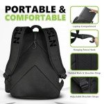 BSLN Pickleball Bag - Large Pickle Ball Sports Backpack with Padded Paddle Pockets & Large Bottom Sack for Shoes - Hanging Fence Hook, Storage Compartments for Laptop, Insulated Water Bottle (black)