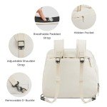 G4Free Pickleball Bag, Pickleball Backpack for Women Men, Pickleball Tote Bag with with Shoe Compartment & Waterproof Pocket, Ivory