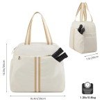 G4Free Pickleball Bag, Pickleball Backpack for Women Men, Pickleball Tote Bag with with Shoe Compartment & Waterproof Pocket, Ivory