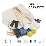 G4Free Pickleball Bag, Pickleball Backpack for Women Men, Pickleball Tote Bag with with Shoe Compartment & Waterproof Pocket, Ivory