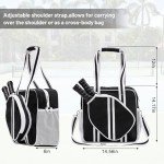 SPOENGRU Pickleball Bag, Pickleball Paddle Shoulder Bag, Pickleball Tote Bag with Zipper & Adjustable Shoulder Strap for Pickleball Racquet, Pickleball Bag for Women Men