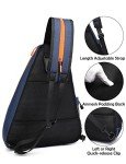 OUTPLORER Pickleball Bags for Men Women Pickleball Paddle Bag Sports Pickleball Bag Adjustable Sling Bag with Fence Hook Crossbody Backpack Fits to the Courts (Orange B)