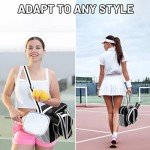 SPOENGRU Pickleball Bag, Pickleball Paddle Shoulder Bag, Pickleball Tote Bag with Zipper & Adjustable Shoulder Strap for Pickleball Racquet, Pickleball Bag for Women Men