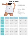 BALEAF Women's Pleated Tennis Skirts High Waisted Lightweight Athletic Golf Skorts Skirts with Shorts Pockets White Medium