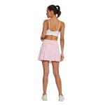 M MOTEEPI 16'' Tennis Skirt Pleated Skorts for Woman with Back Zip Pockets Tummy Control Golf Pickleball Skirts Outfits for Women Crystal Pink Medium