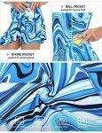 Tanst Sky Women's Golf Dresses with Pocket, Tennis Dress for Women with Shorts Ladies Zip Sleeveless Collar Active Wear Quick Dry Outfit Pickleball Workout Sport Athletic Apparel Blue Wave Small
