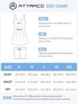 ATTRACO Women's Workout Dress Athletic Tennis Dress with Pockets Pickleball Dress Brown M