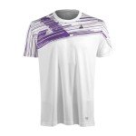JOOLA mens Joola Ben Johns Trigon Pickleball T Shirt, White and Purple, Medium