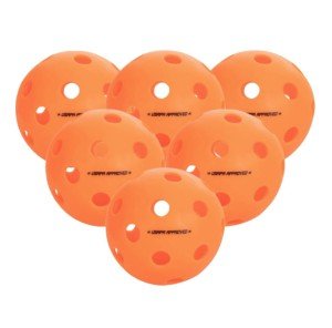 Onix Popular Fuse Indoor Pickleball Balls are Ready to Play Immediately Out of The Box - The Balls Offer Superior Balance and a consistent Feel. 6 Pack – Orange – Pickleball Marketplace