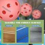 Amoswiz Indoor Pickleball Balls, 6 Pack of 26 Holes Pickleballs, Indoor Pickleballs Set, High Visibility Durable Pickle Balls for Training and Tournament