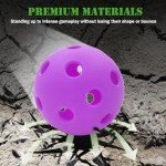 QUEMUIA Indoor Pickleball Balls,26 Holes Indoor Pickleballs USAPA Approved,4-Pack High Bounce Pickle Balls, Pickleball Gifts for Men or Women Pickleball Enthusiasts