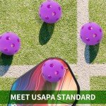 QUEMUIA Indoor Pickleball Balls,26 Holes Indoor Pickleballs USAPA Approved,4-Pack High Bounce Pickle Balls, Pickleball Gifts for Men or Women Pickleball Enthusiasts