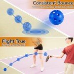 Fizzazzle Indoor Pickleball Balls - 6 Pack 26 Holes - USAPA Standard Pickleball Balls - Pickleball Accessories Set - High Resilience & Durability Blue Pickle Balls