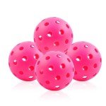 Outdoor Pickleball Balls 40 Holes - 4 Pack USAPA Standard Pink Balls - Pickleball Accessories Set - High Bounce True Flight & Durable Pickle Balls…