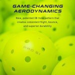 Selkirk Pro S1 Ball | Crack-Resistant | 38 Hole Outdoor Pickleball Balls | USAPA Approved Pickle Ball for Tournament Play | Advanced Aerodynamics | 4 Pack Pickleballs |