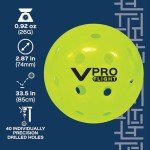 Vulcan | VPRO Flight Outdoor Pickleball | Official Ball of The PPA Tour & MLP | Hi-Vis Yellow | 3 Pack