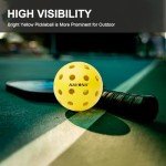 Navona 48 Pack Premium 40-Holes Outdoor Pickleball Balls, Meet USAPA Official Requirement, Perfectly Balanced, High Bounce True Flight, Durable Outdoor Pickleball Set