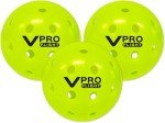 Vulcan | VPRO Flight Outdoor Pickleball | Official Ball of The PPA Tour & MLP | Hi-Vis Yellow | 3 Pack
