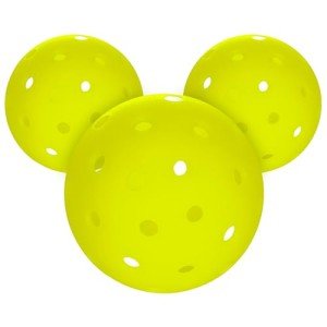 Franklin Sports Outdoor Compact Pickleballs - Training Pickleballs for Pickleball Practice + Skills Training - Mini 69mm Outdoor Pickleballs - Great Pickleball Training Aid - Optic Yellow - 3 Pack
