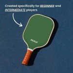 PICKLD Stylish Premium Pickleball Paddle Racket | Durable Fiberglass Surface | Honeycomb Core | Perfect Addition to a Pickleball Set | Indoor Outdoor Pickle Ball Paddle (Fern)