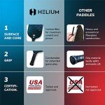 Helium Pro Carbon Fiber Pickleball Paddle Set of 4 - USAPA Certified Pickleball Paddles, High-Spin Texture, Lightweight Honeycomb Core (4 Paddles, 6 Balls, 1 Sports Bag)