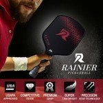 RAINIER PICKLEBALL Pickleball Paddles Set of 2 | 2 16MM Fiberglass USAPA Approved Pickleball Paddle | 2 Outdoor Pickleball Balls | Sling Carry Bag for Pickleball Set | Pickle Ball Rackets 2 Pack