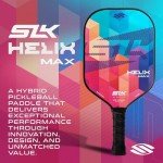 2024 SLK Helix Pro Pickleball Paddle | Carbon Fiber & Fiberglass Hybrid Face | Thermoformed Carbon Fiber Core | Unmatched Control | Spectra