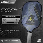 JOOLA Essentials Performance Pickleball Paddle with Reinforced Fiberglass Surface and Honeycomb Polypropylene Core, Blue