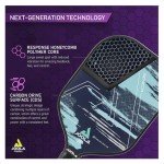 JOOLA Seneca 16mm Pickleball Paddle - Carbon Drive Surface Pickleball Racket - Carbon Fiber Pickleball Paddle with Response Polymer Core for Control - Pickle Ball Paddle for Beginners & Intermediates