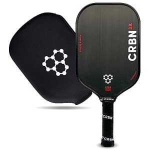 CRBN X Series Power Pickleball Paddle - Carbon Fiber Pickleball Paddle with Foam Injected Edges for Expanded Sweet Spot (3X, 16mm)