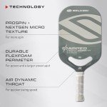 2025 Selkirk Amped Pro Air Pickleball Paddle | Fiberglass Pickleball Paddle with a Polypropylene X5+ 16mm Core | Throatflex | Flex Foam | Pickleball Rackets Made in The USA | Invikta Silver