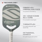 2025 Selkirk Amped Pro Air Pickleball Paddle | Fiberglass Pickleball Paddle with a Polypropylene X5+ 16mm Core | Throatflex | Flex Foam | Pickleball Rackets Made in The USA | Invikta Silver